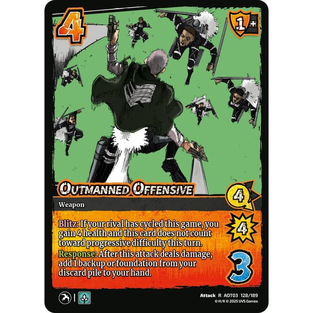 Outmanned Offensive 128/189 AOT03 Universus Attack on Titan: Apocalypse Attack R