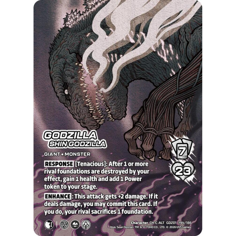 Godzilla, Shin Godzilla  GDZ01 194/186 GDZ01 Universus Godzilla: Reign of Kaiju Character CH-ALT