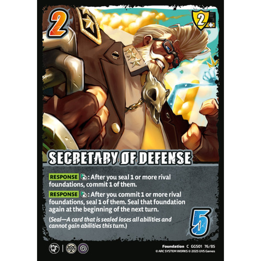 Secretary of Defense 76/85 Universus Card Game Guilty Gear -Strive- C Non-Foil
