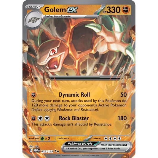 Golem ex Double Rare 076/165 Pokemon Card Game Pokémon 151