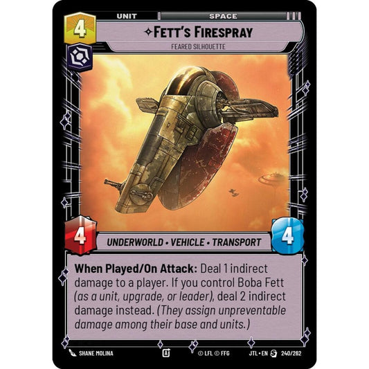 Fett's Firespray, S, JTL 240), Star Wars Unlimited