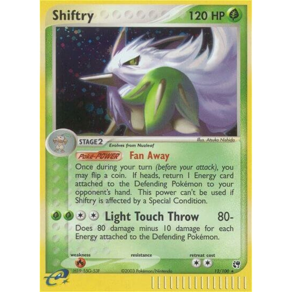 Shiftry Rare Holo 12/100 Pokemon Card Game EX Sandstorm