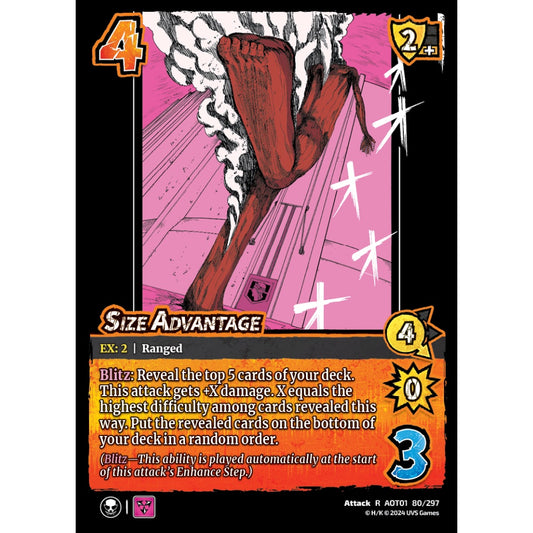Size Advantage, 80/297, R, UniVersus, Attack on Titan: Battle for Humanity