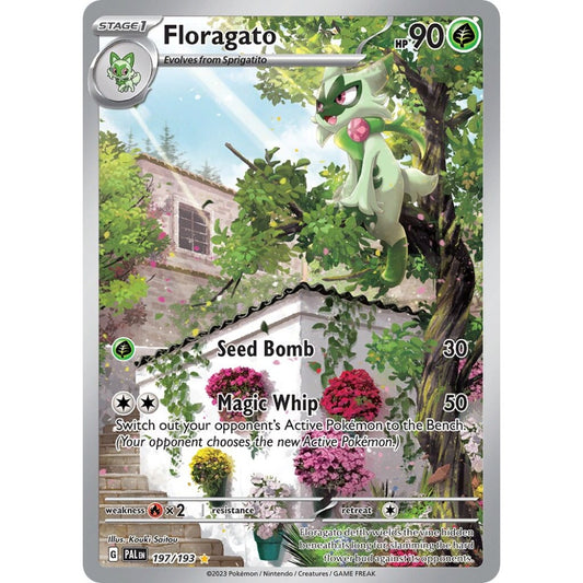Floragato Illustration Rare 197/193 Pokemon Card Game Paldea Evolved