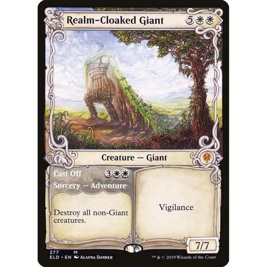 Realm-Cloaked Giant // Cast Off mythic 277 Magic the Gathering Throne of Eldraine