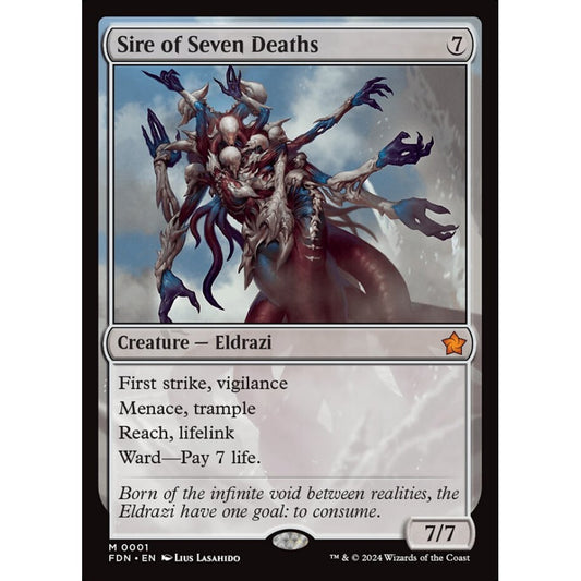 Sire of Seven Deaths, 1, mythic, Magic: The Gathering, Foundations