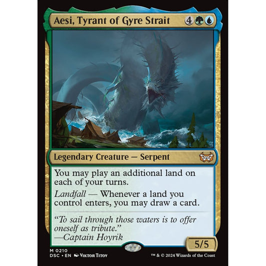 Aesi, Tyrant of Gyre Strait, 210, mythic, Magic: The Gathering, Duskmourn: House of Horror