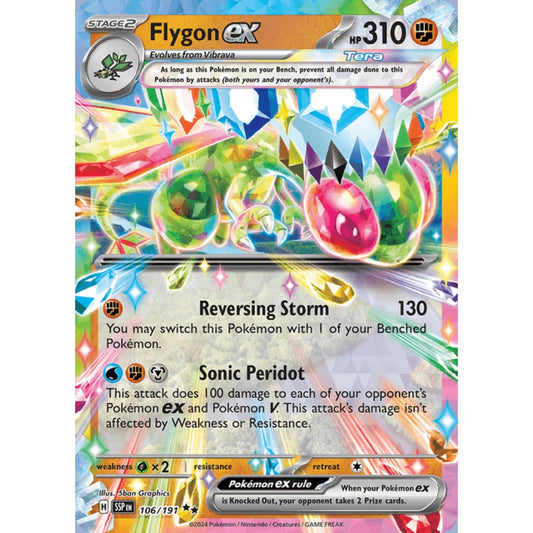 Flygon ex Double Rare 106/191 Pokemon Card Game Surging Sparks
