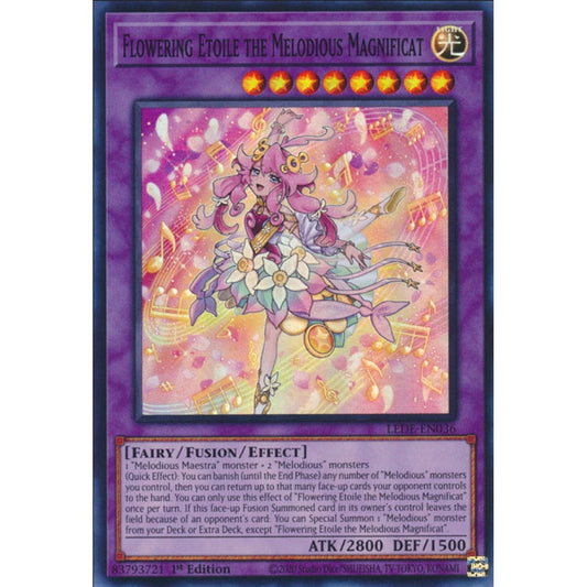 Flowering Etoile the Melodious Magnificat, LEDE-EN036, Super Rare, Yu-Gi-Oh!, Legacy of Destruction