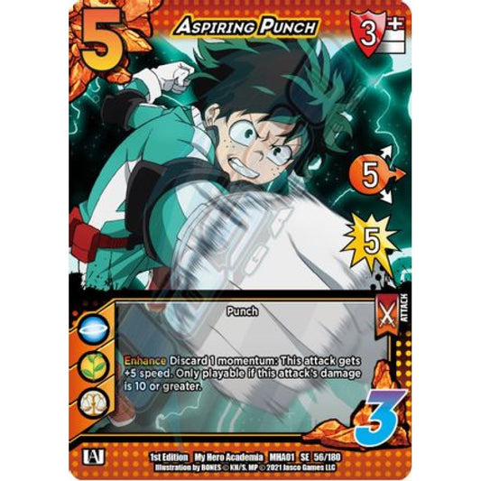 Aspiring Punch, 56/180, SE, UniVersus, MHA01 My Hero Academia
