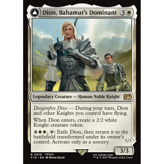 Dion, Bahamut's Dominant // Bahamut, Warden of Light rare 16 Magic the Gathering Final Fantasy