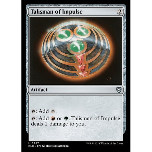 Talisman of Impulse, 287, uncommon, Magic: The Gathering, Bloomburrow