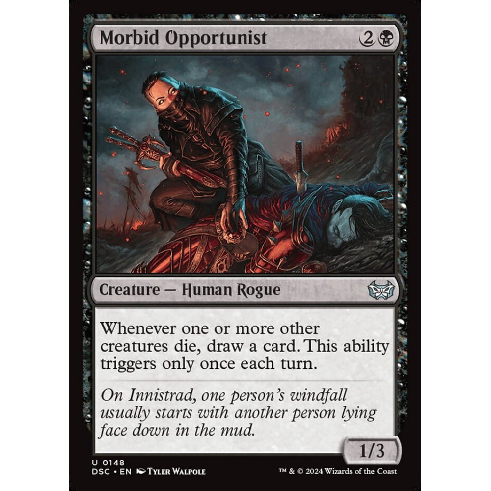 Morbid Opportunist, 148, uncommon, Magic: The Gathering, Duskmourn: House of Horror