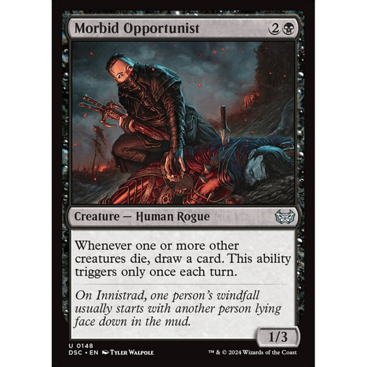 Morbid Opportunist, 148, uncommon, Magic: The Gathering, Duskmourn: House of Horror