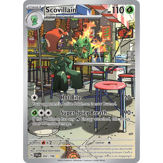 Scovillain Illustration Rare 202/198 Pokemon Card Game Scarlet & Violet