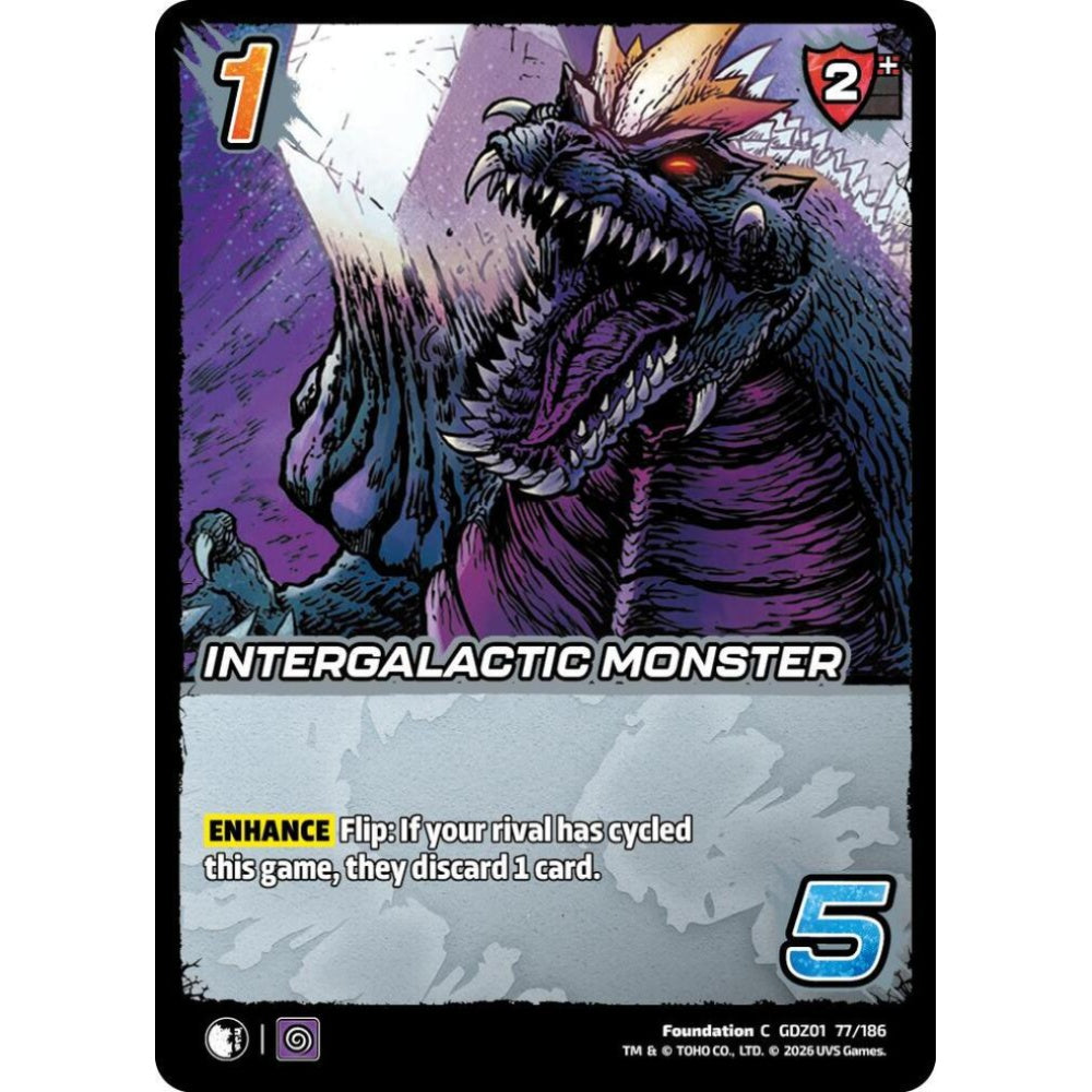 Intergalactic Monster GDZ01 77/186 GDZ01 Universus Godzilla: Reign of Kaiju Foundation C
