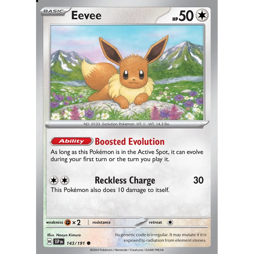 Eevee Common 143/191 Pokemon Card Game Surging Sparks