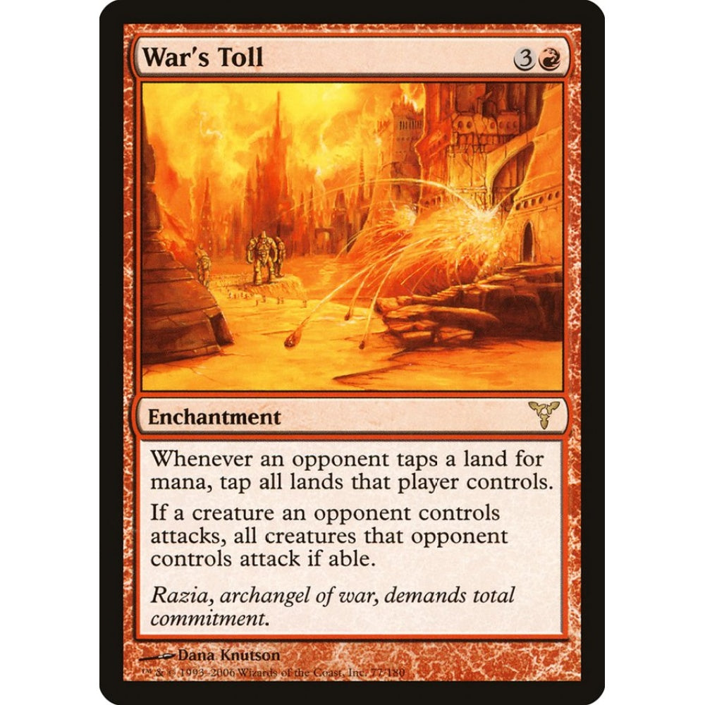 War's Toll rare 77 Magic the Gathering Dissension