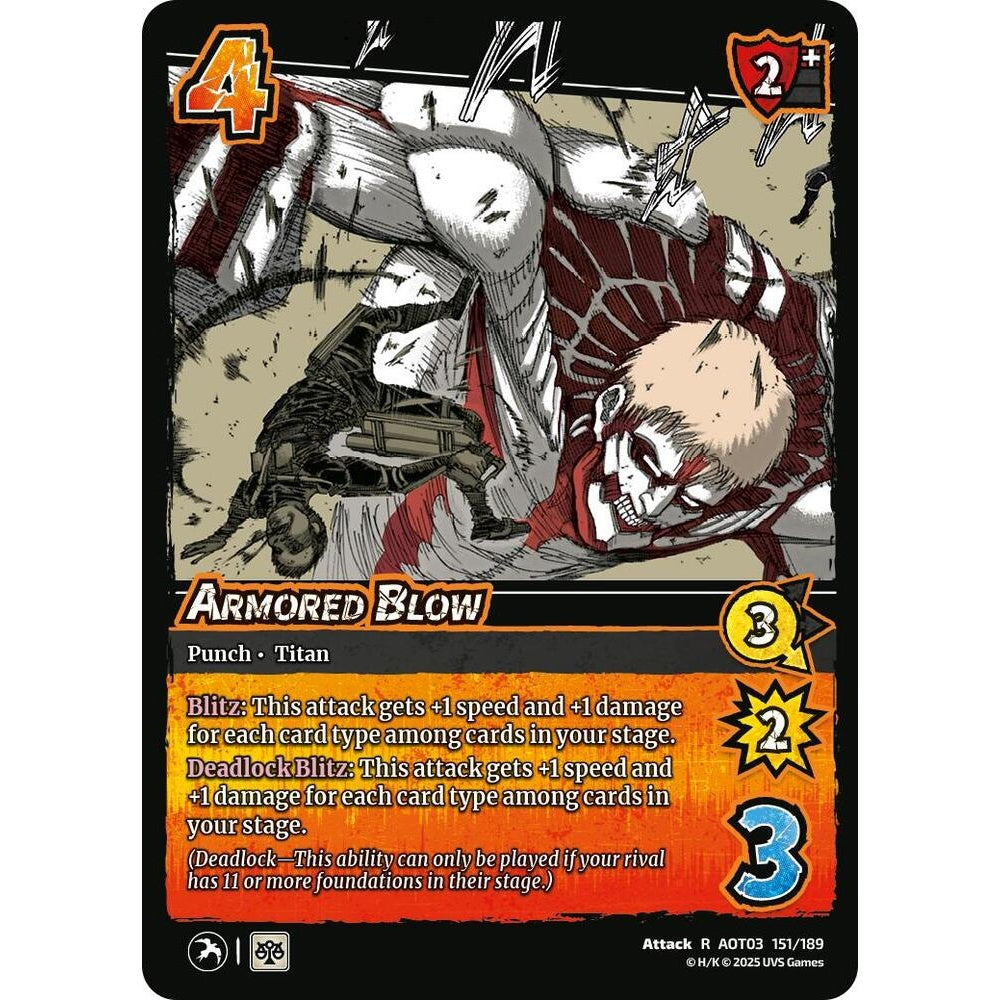 Armored Blow 151/189 AOT03 Universus Attack on Titan: Apocalypse Attack R