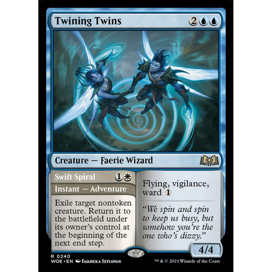 Twining Twins // Swift Spiral, rare, 240, Magic the Gathering, Wilds of Eldraine