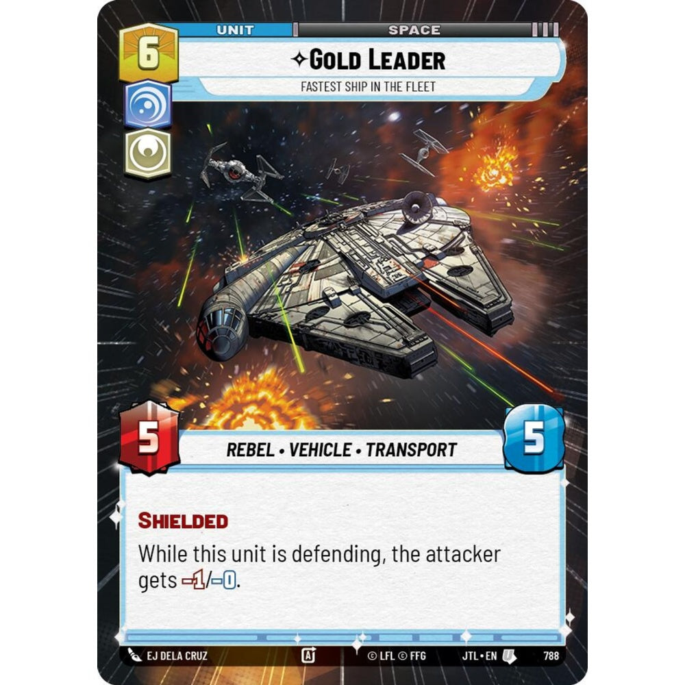 Gold Leader, U, JTL 788) Hyperspace Foil, Star Wars Unlimited