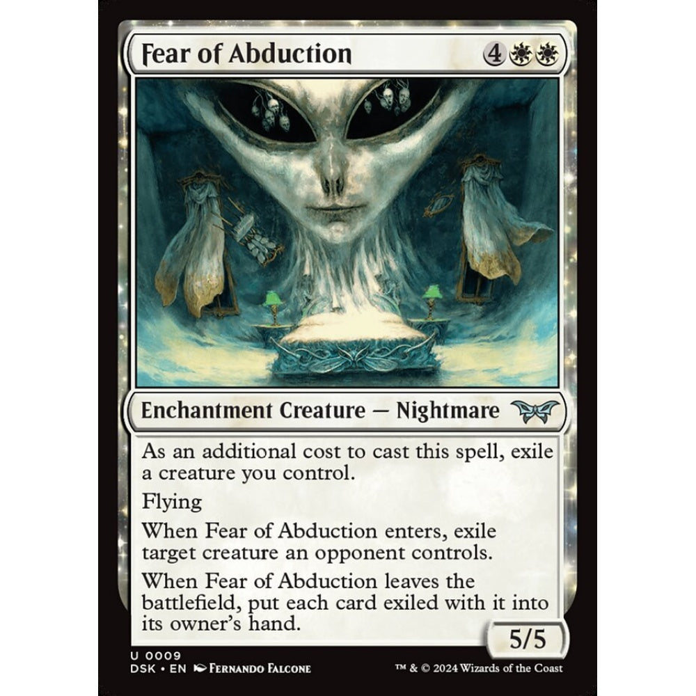Fear of Abduction, 9, uncommon, Magic: The Gathering, Duskmourn: House of Horror