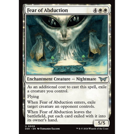 Fear of Abduction, 9, uncommon, Magic: The Gathering, Duskmourn: House of Horror