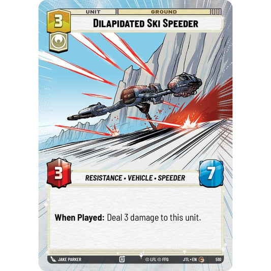 Dilapidated Ski Speeder, C, JTL 510) Hyperspace, Star Wars Unlimited