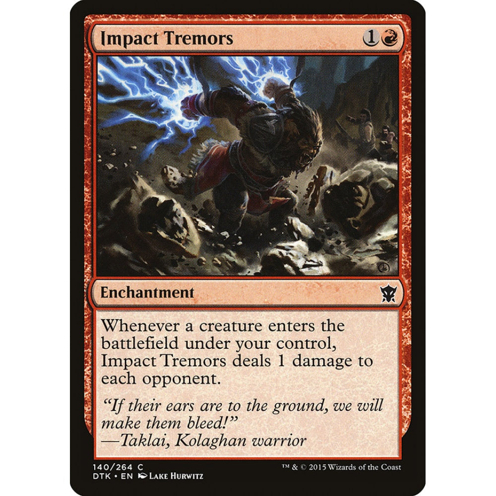 Impact Tremors common 140 Magic the Gathering Dragons of Tarkir