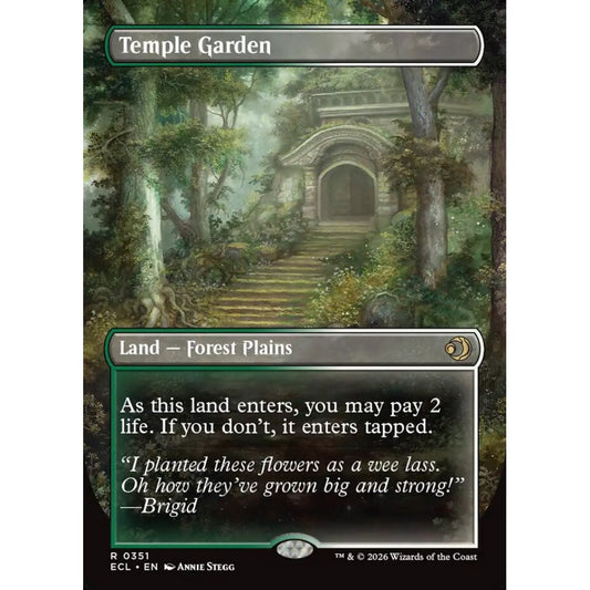 Temple Garden // Temple Garden rare 351 Magic the Gathering Lorwyn Eclipsed