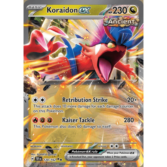Koraidon ex Double Rare 120/162 Pokemon Card Game Temporal Forces