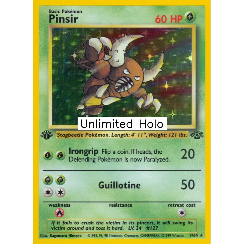 Pinsir Holo Rare 9/64 Pokemon Card Game Jungle