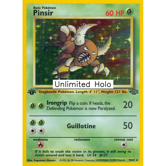 Pinsir Holo Rare 9/64 Pokemon Card Game Jungle