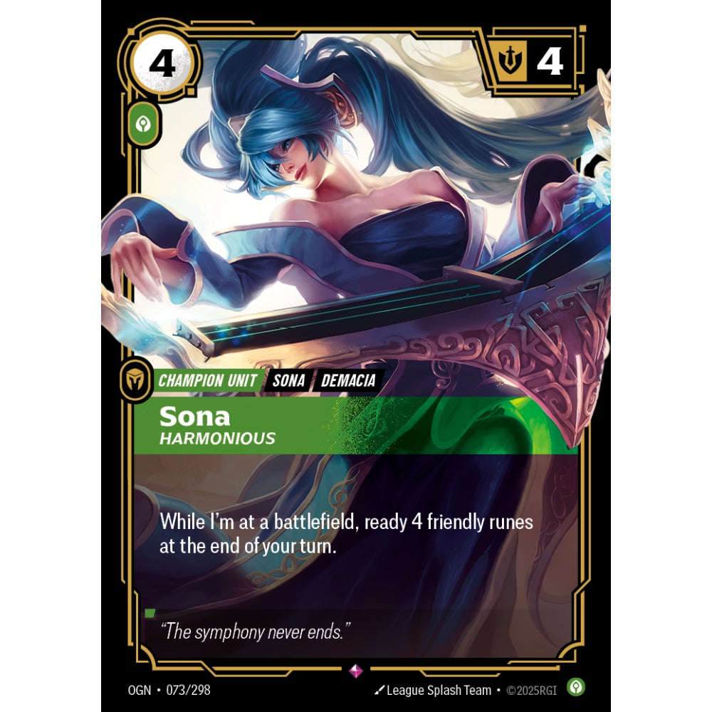Sona, Harmonious OGN-073/298 Riftbound Card Game Origins Rare