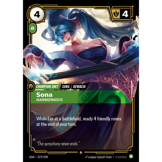Sona, Harmonious OGN-073/298 Riftbound Card Game Origins Rare