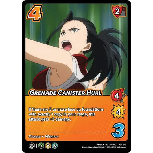 Grenade Canister Hurl, 58/180, UC, UniVersus, MHA07 Girl Power