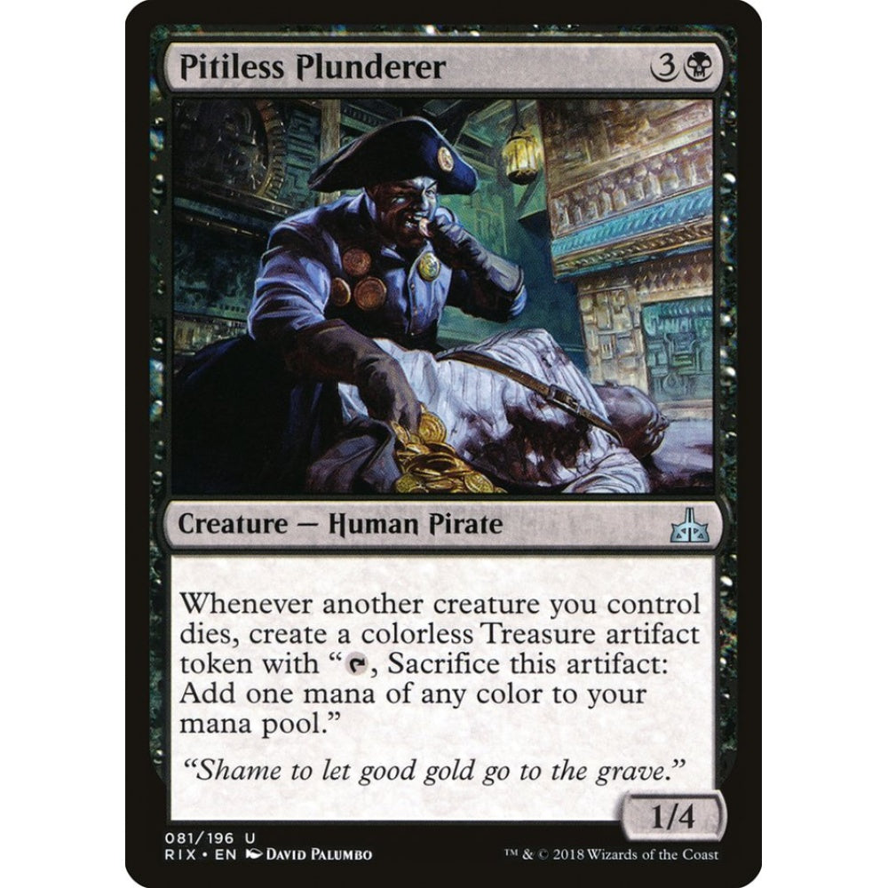 Pitiless Plunderer uncommon 81 Magic the Gathering Rivals of Ixalan