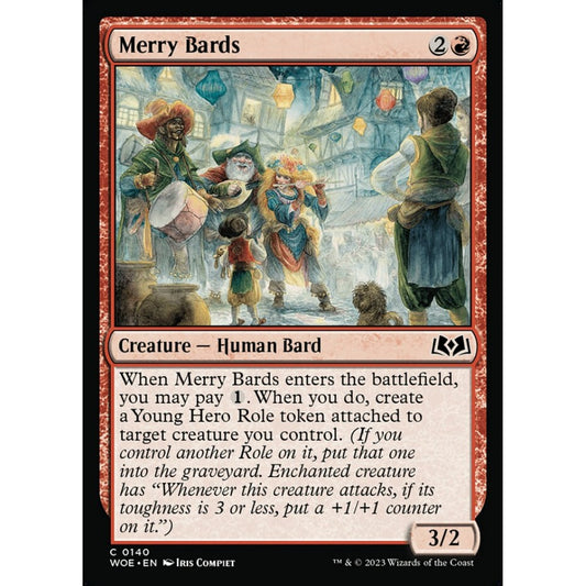 Merry Bards, common, 140, Magic the Gathering, Wilds of Eldraine