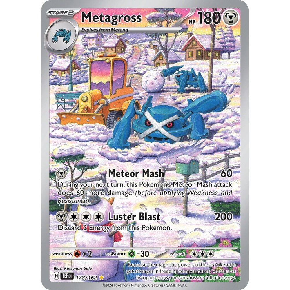 Metagross Illustration Rare 178/162 Pokemon Card Game Temporal Forces