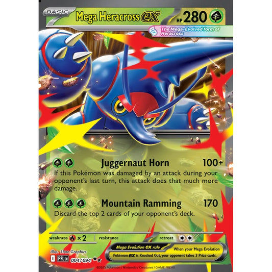 Mega Heracross ex Double Rare 004/094 Pokemon Card Game Phantasmal Flames