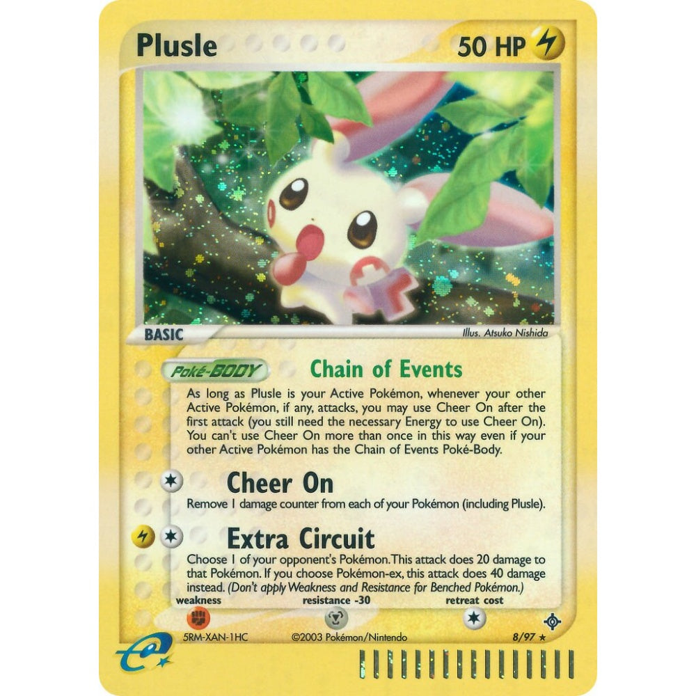 Plusle Rare Holo 8/97 Pokemon Card Game EX Dragon