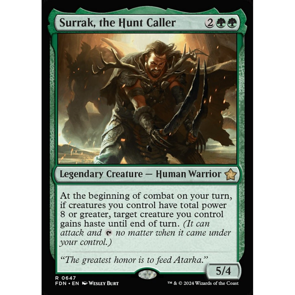 Surrak, the Hunt Caller, 647, rare, Magic: The Gathering, Foundations