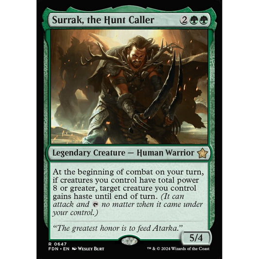 Surrak, the Hunt Caller, 647, rare, Magic: The Gathering, Foundations