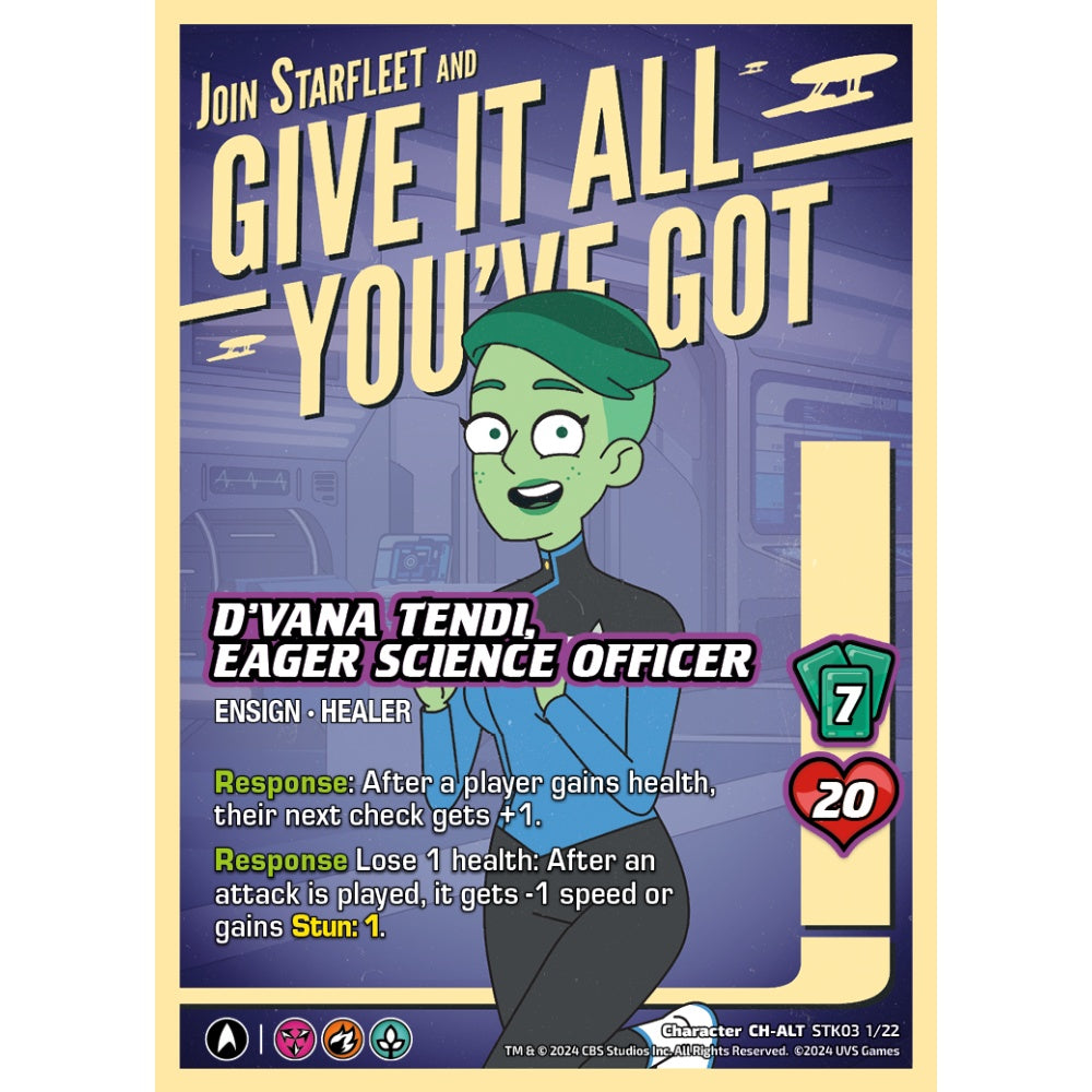 D'Vana Tendi, Eager Science Officer
, 1/22, STK03, Universus, Star Trek Lower Decks Challenger Decks, Character, CH-ALT