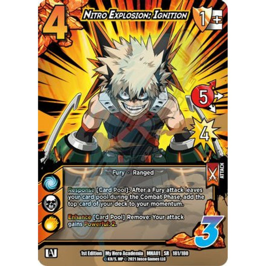 Nitro Explosion: Ignition, 181/180, SR, UniVersus, MHA01 My Hero Academia