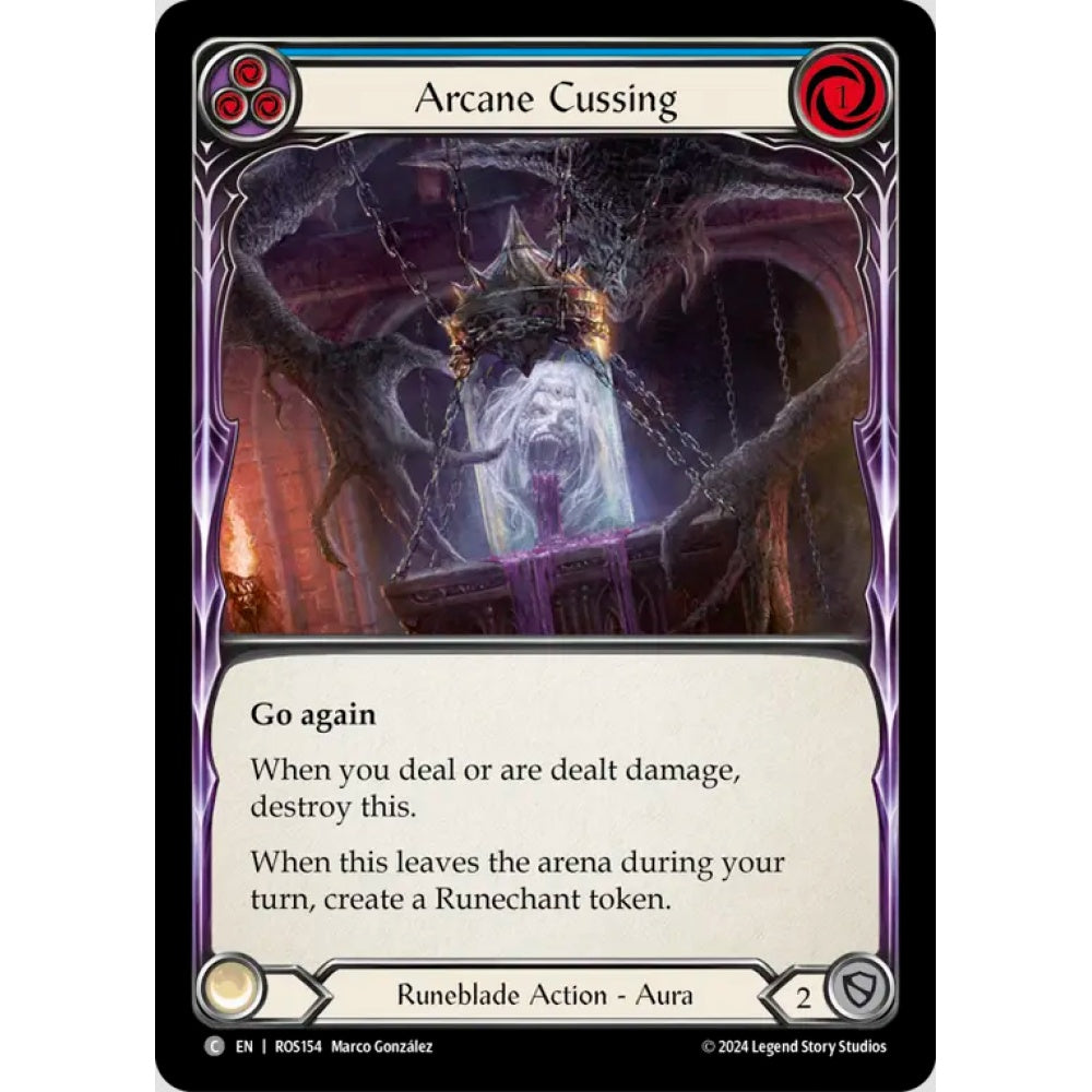 Arcane Cussing (Blue), ROS154, Common, Flesh and Blood, Rosetta