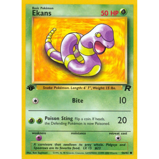 Ekans Common 56/82 Pokemon Card Game Team Rocket