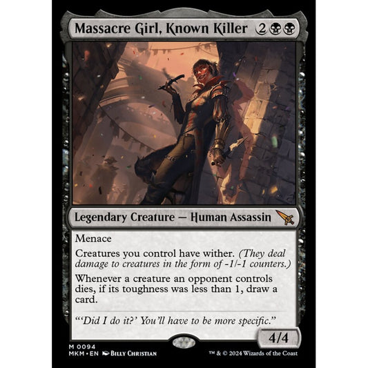 Massacre Girl, Known Killer mythic 94 Magic the Gathering Murders at Karlov Manor