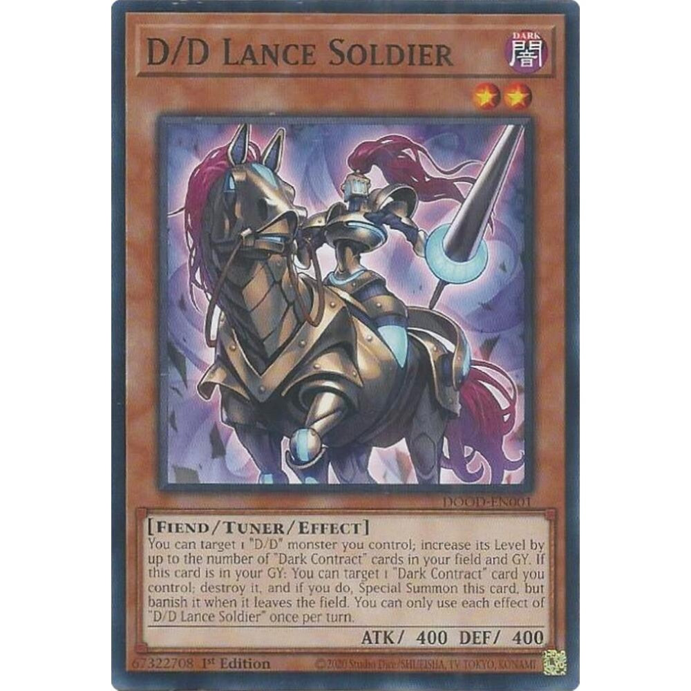 D/D Lance Soldier DOOD-EN001 Common Yu-Gi-Oh Doom of Dimensions