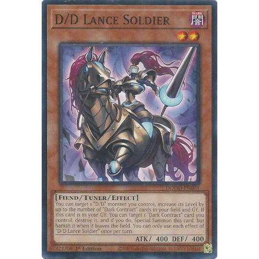 D/D Lance Soldier DOOD-EN001 Common Yu-Gi-Oh Doom of Dimensions